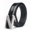 Ceinture noire Boucle argentée