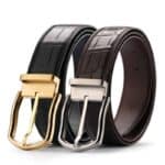 Ceinture en Cuir de crocodile. Ceinture de haute qualité. Le meilleur cadeau de luxe pour les hommes. 38PA.-1.jpg