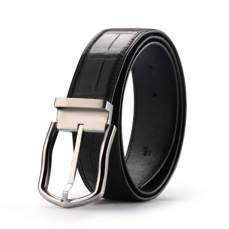 Ceinture en Cuir de crocodile. Ceinture de haute qualité. Le meilleur cadeau de luxe pour les hommes. 38PA.-3.jpg