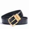 Ceinture noire Boucle dorée