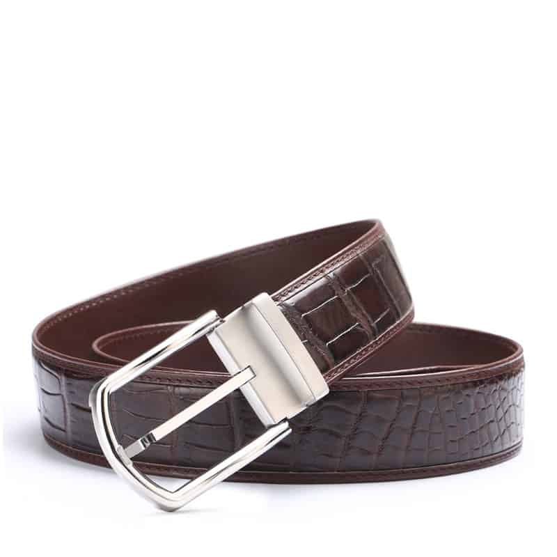 Ceinture en Cuir de crocodile. Ceinture de haute qualité. Le meilleur cadeau de luxe pour les hommes. 38PA.-5.jpg