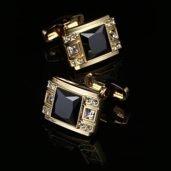 Boutons de manchette homme, plaqué or, Français, luxe. RL-8047-2.jpg