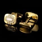 Boutons de manchette français, glaçure de goutte d’or, affaires.RL-G08007-2.jpg
