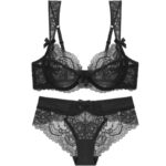 Ensemble sous-vêtements femme, Victoria ultra-mince 108 # noir 2