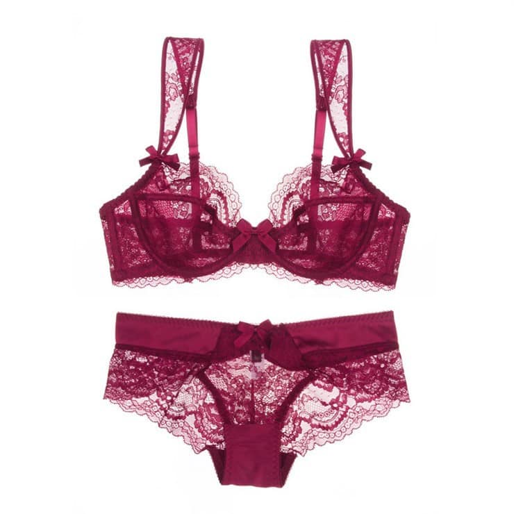 Ensemble sous-vêtements femme, Victoria ultra-mince 108 # rouge 2