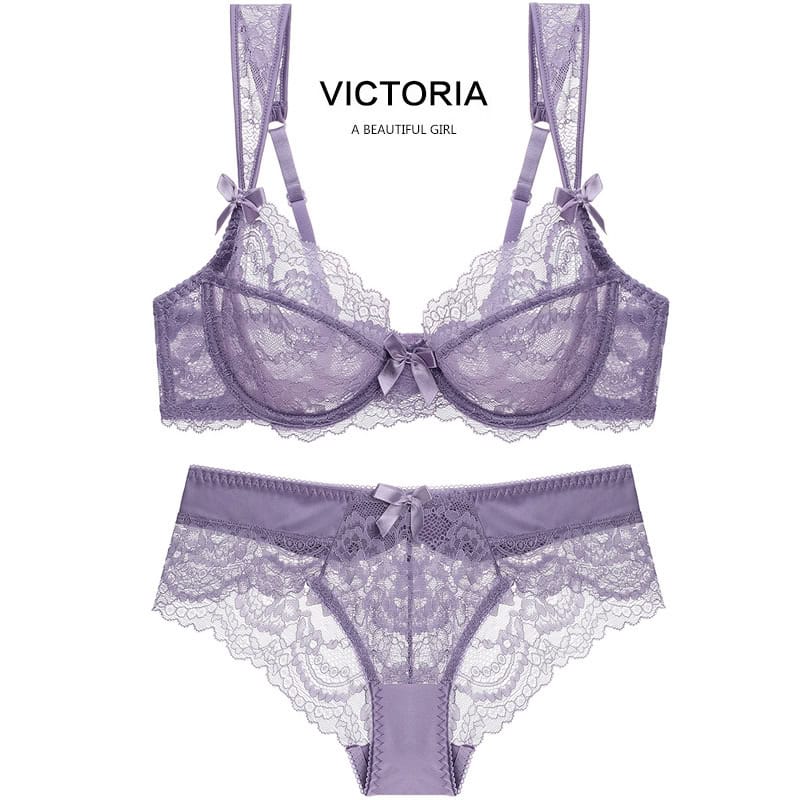 Ensemble sous-vêtements femme, Victoria ultra-mince 108 # violet