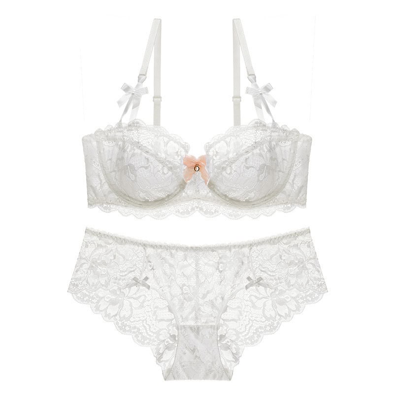 Ensemble sous-vêtements femme, dentelle sexy ultra-mince 480# blanc