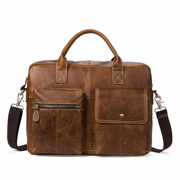 Sacs homme cuir, porte-documents d’affaires, sac Messenger7212 marron