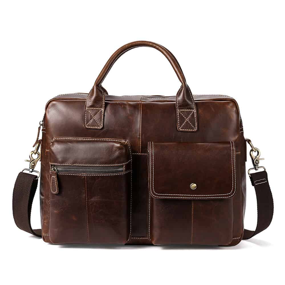 Sacs homme cuir, porte-documents d’affaires, sac Messenger7212 café