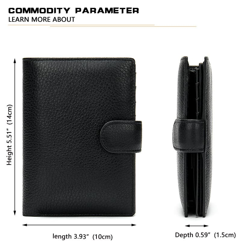 Porte-monnaie homme cuir, affaires, multi-carte, multifonction.8610-14