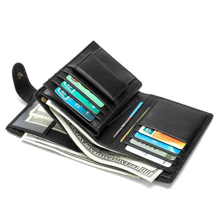 Porte-monnaie homme cuir, affaires, multi-carte, multifonction.8610-3