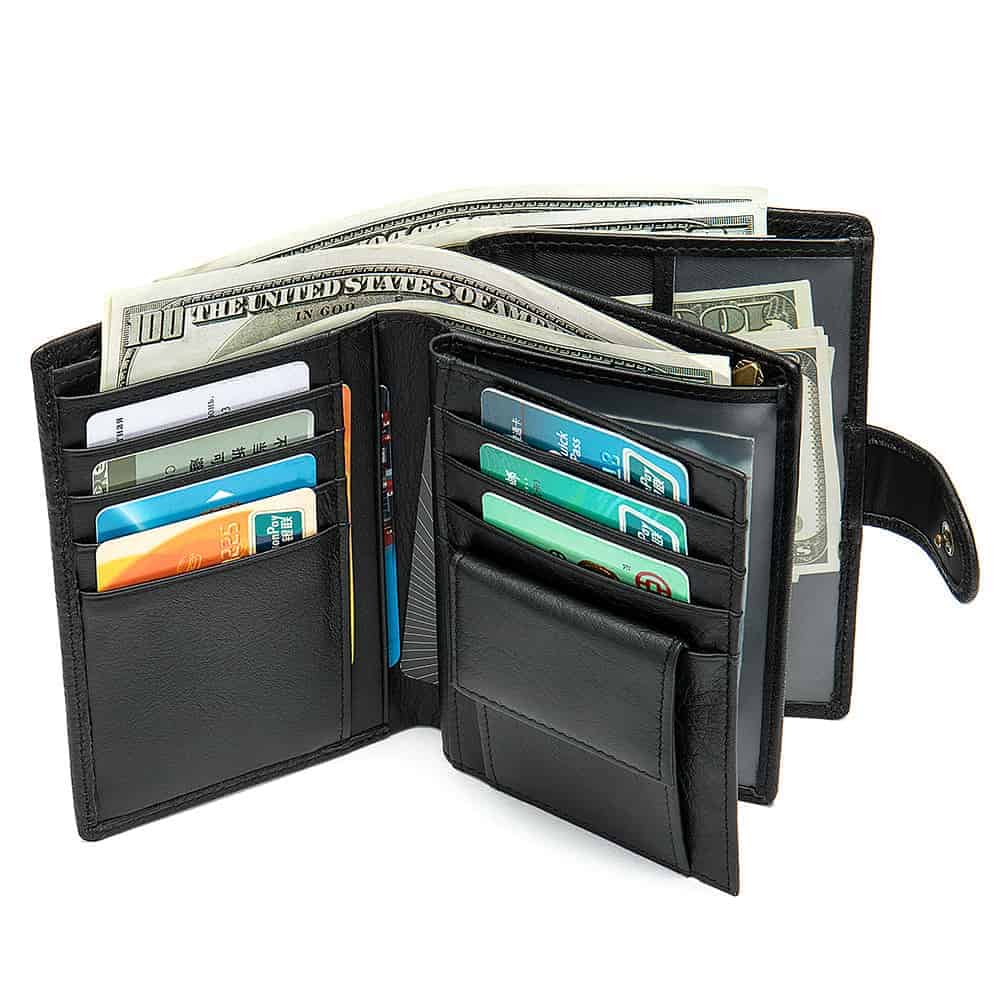 Porte-monnaie homme cuir, affaires, multi-carte, multifonction.8610-4