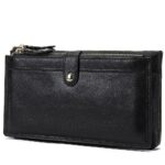 Portefeuille cuir homme, portefeuille en cuir long, tendance.3002