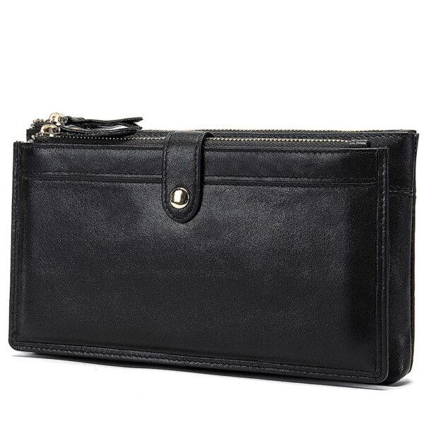 Portefeuille cuir homme, portefeuille en cuir long, tendance.3002
