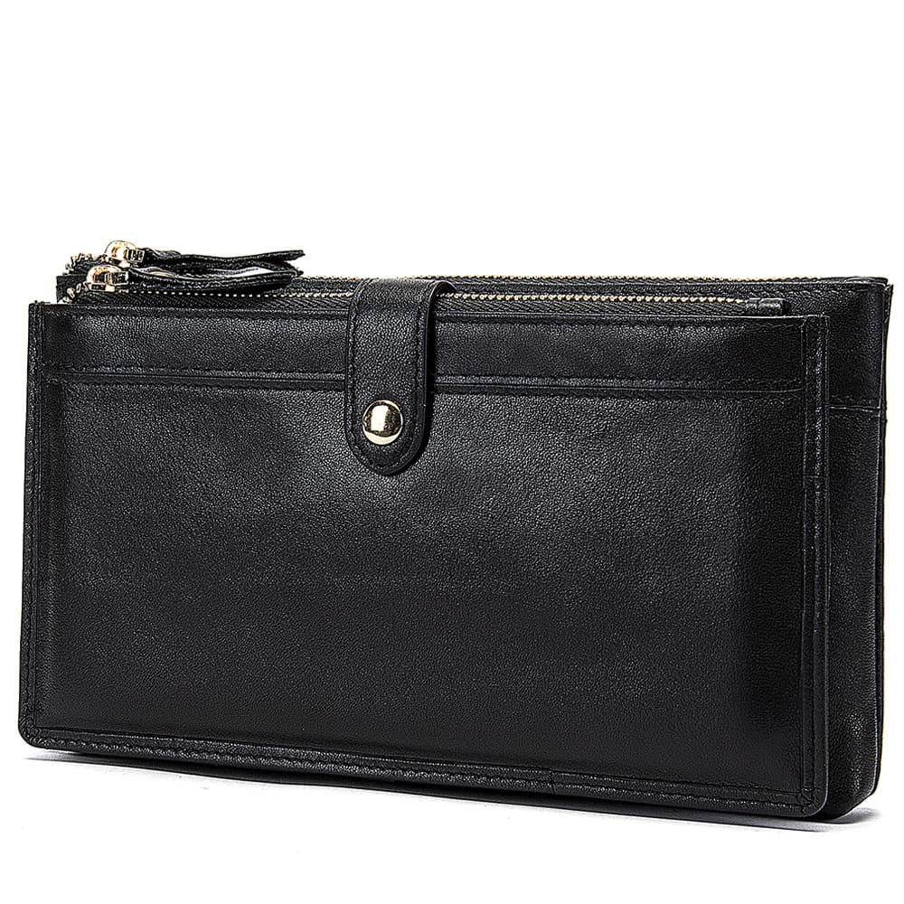 Portefeuille cuir homme, portefeuille en cuir long, tendance.3002