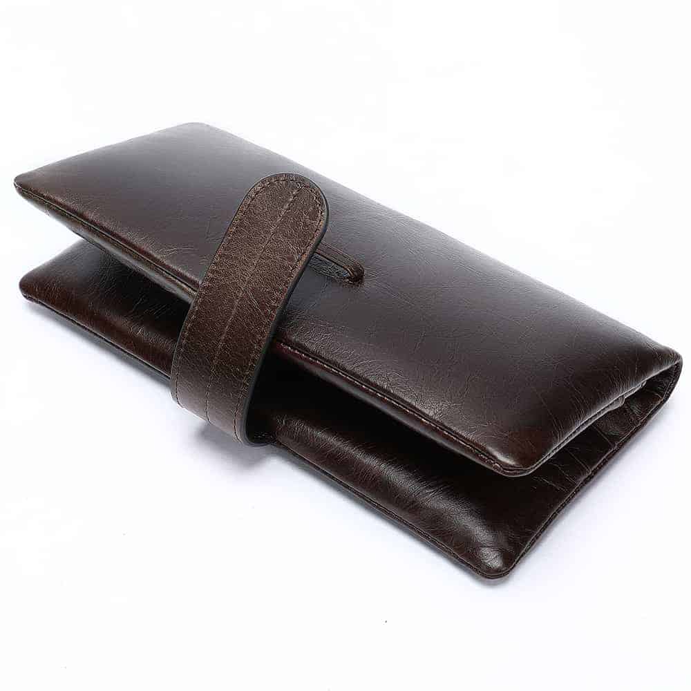 Portefeuille cuir homme, long, rétro, cuir de couche supérieure.6018-4