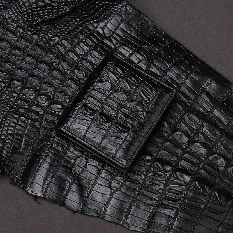 Crocodile-leather wallet, short men's crocodile wallet. 2009-6 croco
