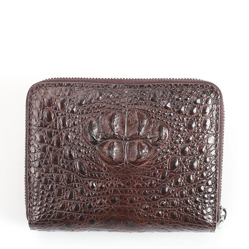 Crocodile skin leather wallet. 2010, brown