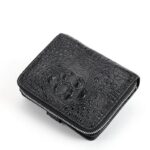 Men's crocodile skin leather wallet, luxury, business, crocodile coin purse.2010 black