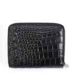 Men's crocodile leather wallet, luxury, business, crocodile coin purse.2010 black back 02