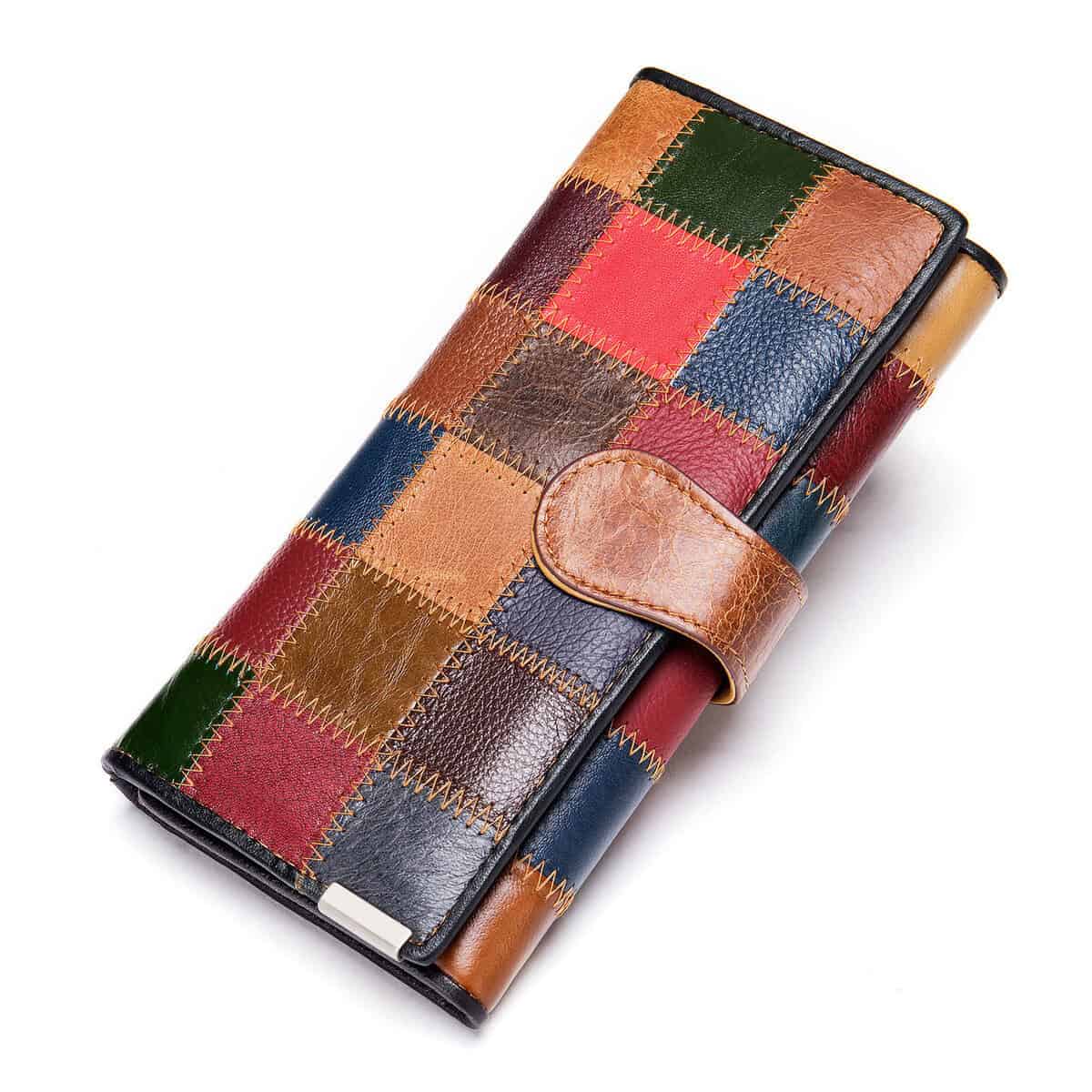 Portefeuille cuir femme, grande capacité, rétro 4202-2