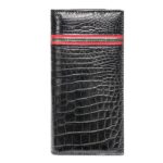 Portefeuille homme cuir crocodile, long portefeuille croco, luxe. 2008B-3