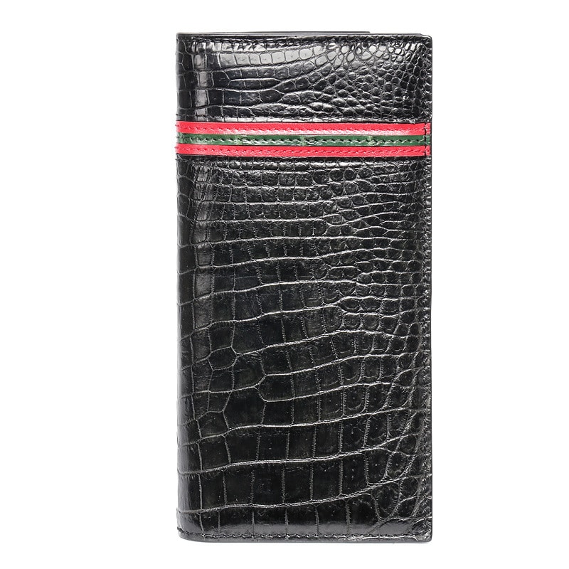 Men's crocodile leather wallet, long crocodile wallet, luxury. 2008B-3