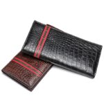 Men's crocodile leather wallet, long crocodile wallet, luxury. 2008B-4