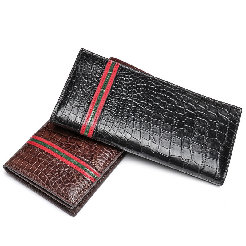 Men's crocodile leather wallet, long crocodile wallet, luxury. 2008B-4