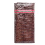 Portefeuille homme cuir crocodile, long portefeuille croco, luxe. 2008B-5