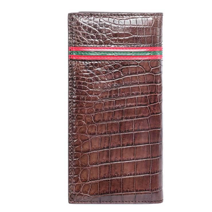 Men's crocodile leather wallet, long crocodile wallet, luxury. 2008B-5