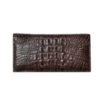 Men's crocodile skin leather wallet, casual luxury. 2008-2 brown
