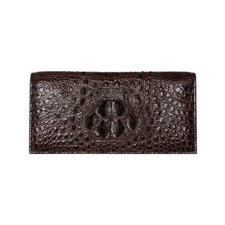Men's crocodile-leather wallet, casual luxury. 2008-3 brown