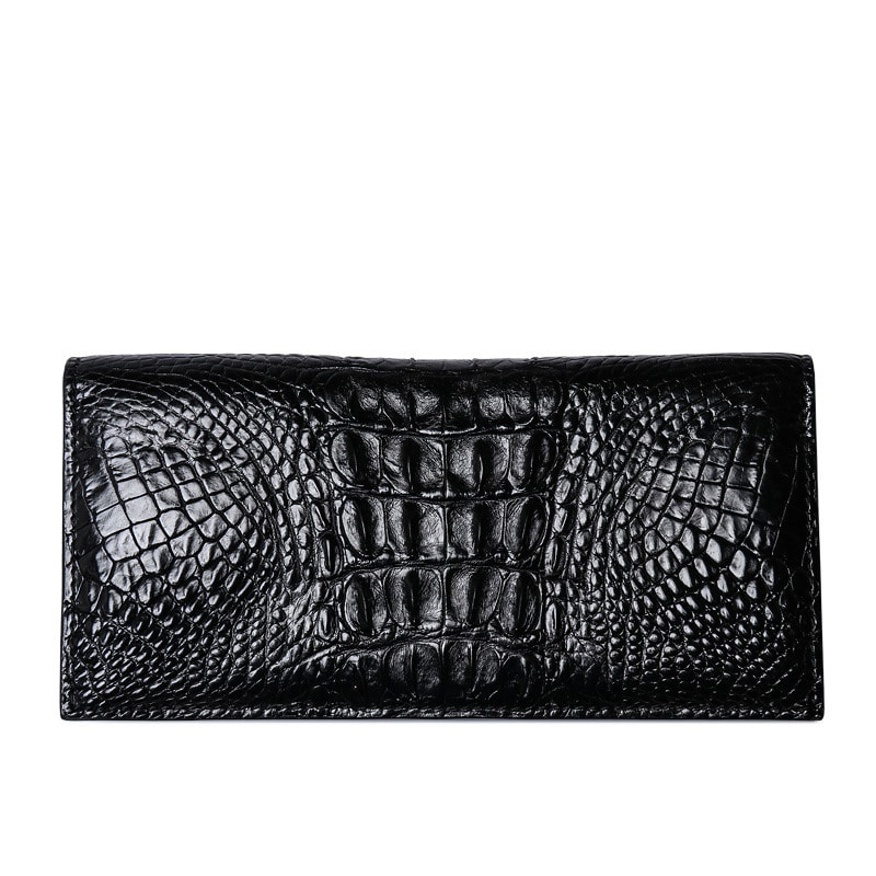 Men's crocodile skin leather wallet, casual luxury. 2008 back