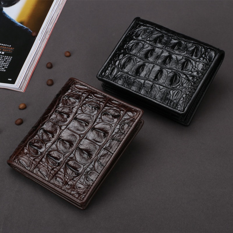 Men's crocodile leather wallet, luxury men's, business. 2009-5 colors