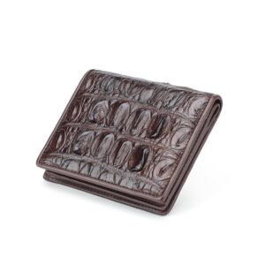 Portefeuille homme cuir crocodile, luxe hommes, affaires. 2009-5 marron