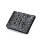 Men's crocodile leather wallet, luxury men's, business. 2009-5 black