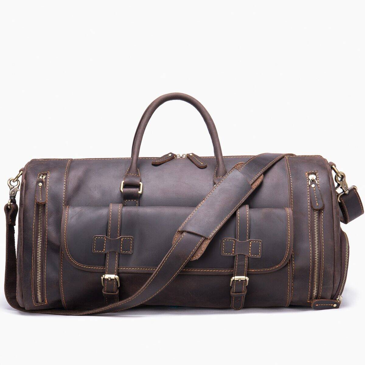 Sac de voyage homme cuir, rétro, grande capacité 1125-3