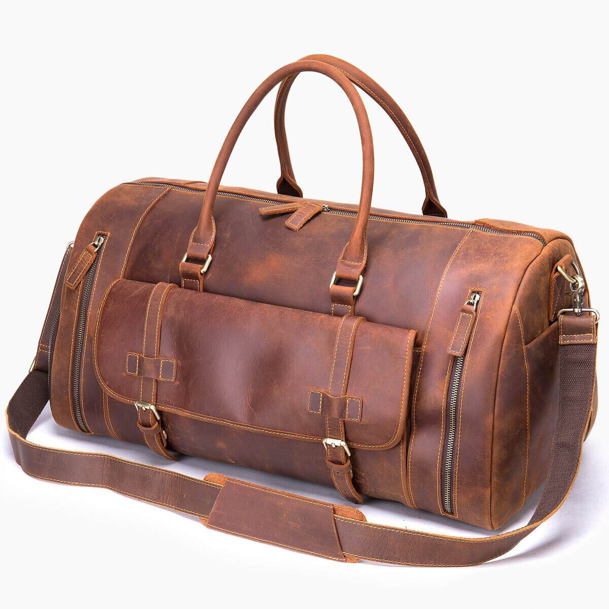 Sac de voyage homme cuir, rétro, grande capacité 1125-6