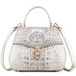 Women's crocodile-skin bag, 2022 designer bag, luxury bag. G1089-01