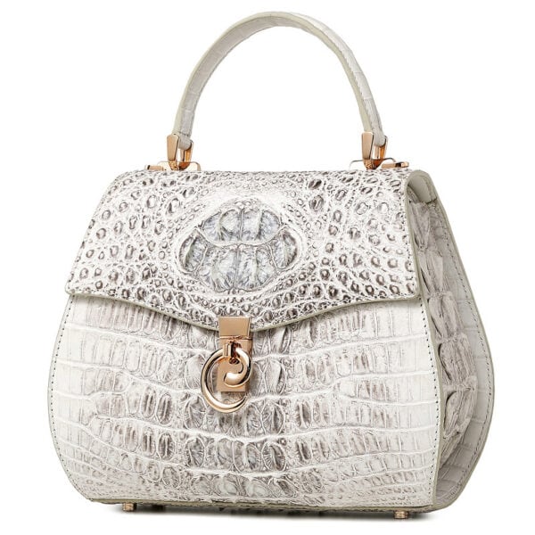 Women's crocodile-skin bag, 2022 designer bag, luxury bag. G1089