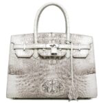 Women's Crocodileskin leather Handbag, Luxury Designer Bag. G1085-1