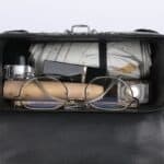 Women's Genuine crocodile leather bag, small square shoulder bag. 3154G inside