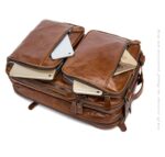 Sac homme cuir, cuir de vache rétro multifonctionnel 432-demo 8