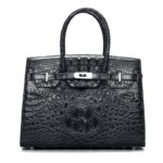 Genuine Crocodile Handbags, Trendy Crocodile Handbag Model 3001 in Black