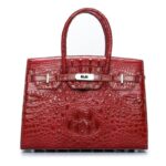 Genuine crocodile handbags, trendy crocodile handbag #3001 in wine red