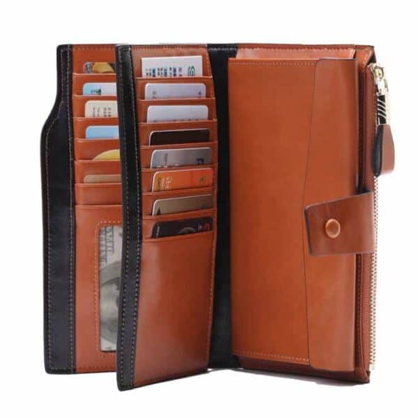 Portefeuille cuir homme, RFID antimagnétique, multi-cartes en cuir de vache.8236-2
