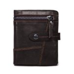Porte-monnaie cuir homme, rétro, style moto, portefeuille court.8837-2