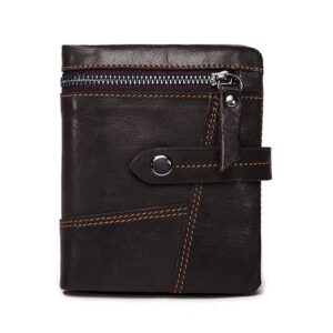 Porte-monnaie cuir homme, rétro, style moto, portefeuille court.8837-2