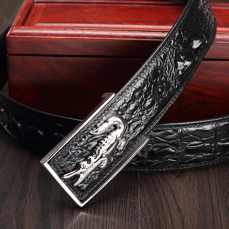 ceinture en cuir de crocodile homme, haut de gamme, luxe pour homme .pd129-2